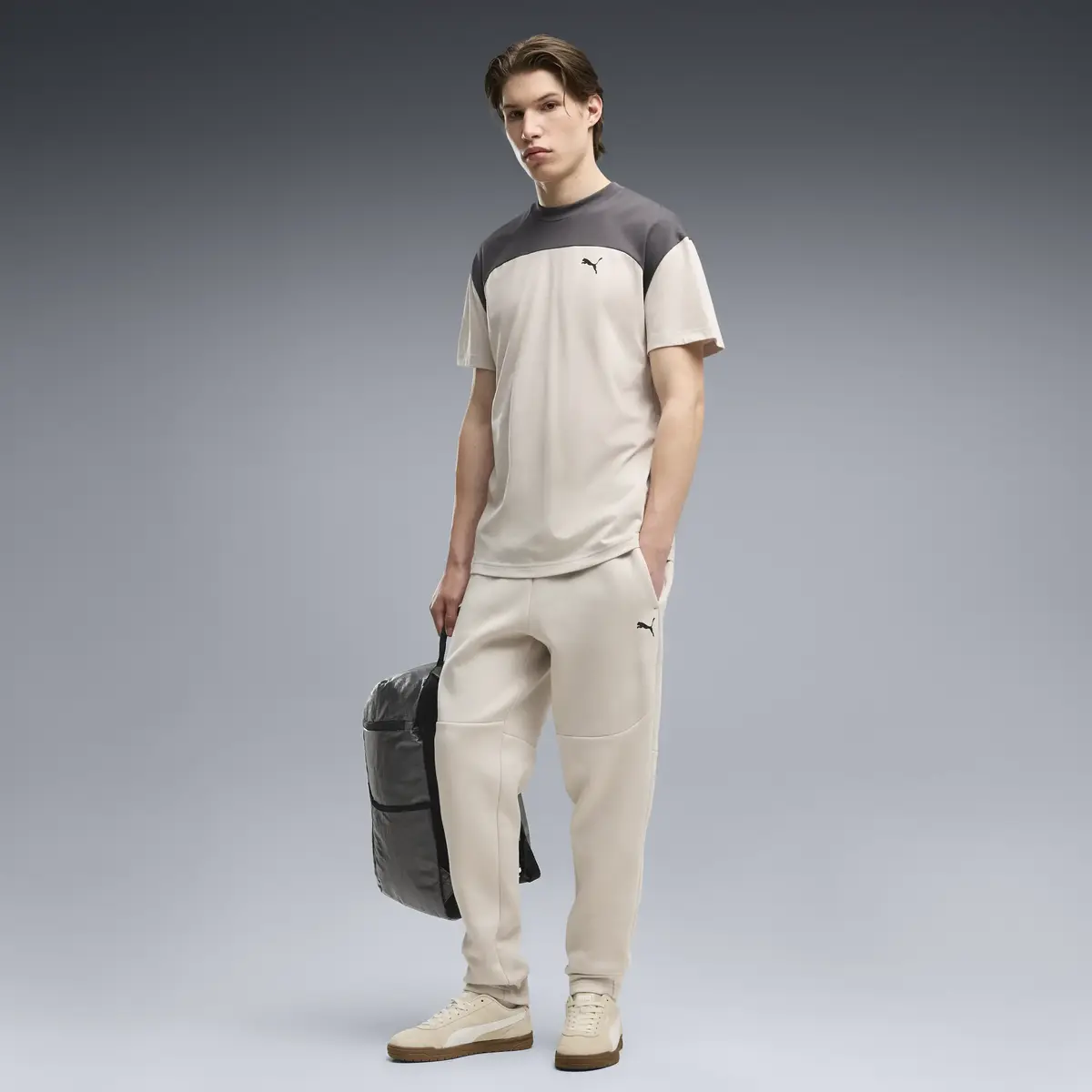 PUMA PUMATECH Tee Krem Erkek T-Shirt