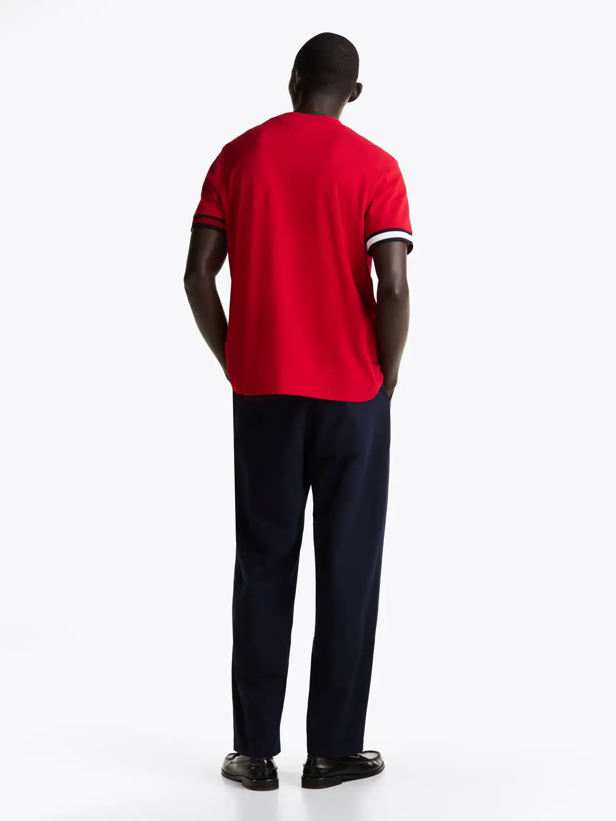 Tommy Hilfiger GLOBAL STRIPE FLAG C, XLD Kırmızı Erkek T-Shirt & Polo