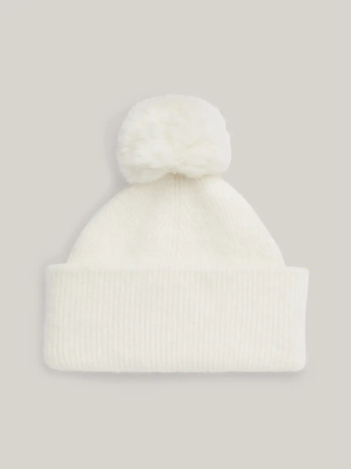 Tommy Hilfiger TH EVENING POMPOM BE Kadın Beyaz Bere