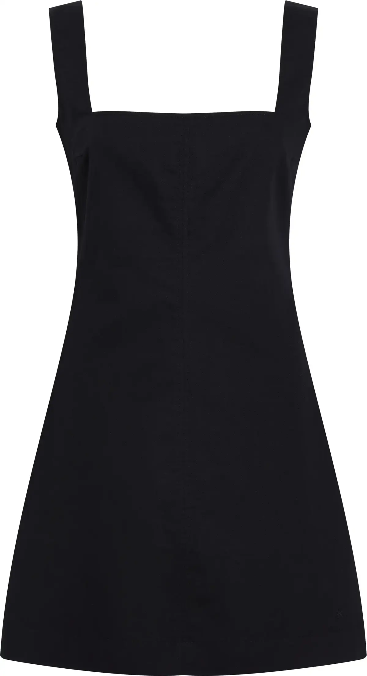 Calvin Klein SOFT LINEN A-LINE DR, BEH Siyah Kadın Elbise-Etek