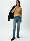 Calvin Klein WOVEN LABEL LOOSE SW, RAE Kadın Bej Kazak