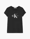 Calvin Klein REFLECTIVE MONOGRAM Kadın Siyah T-Shirt