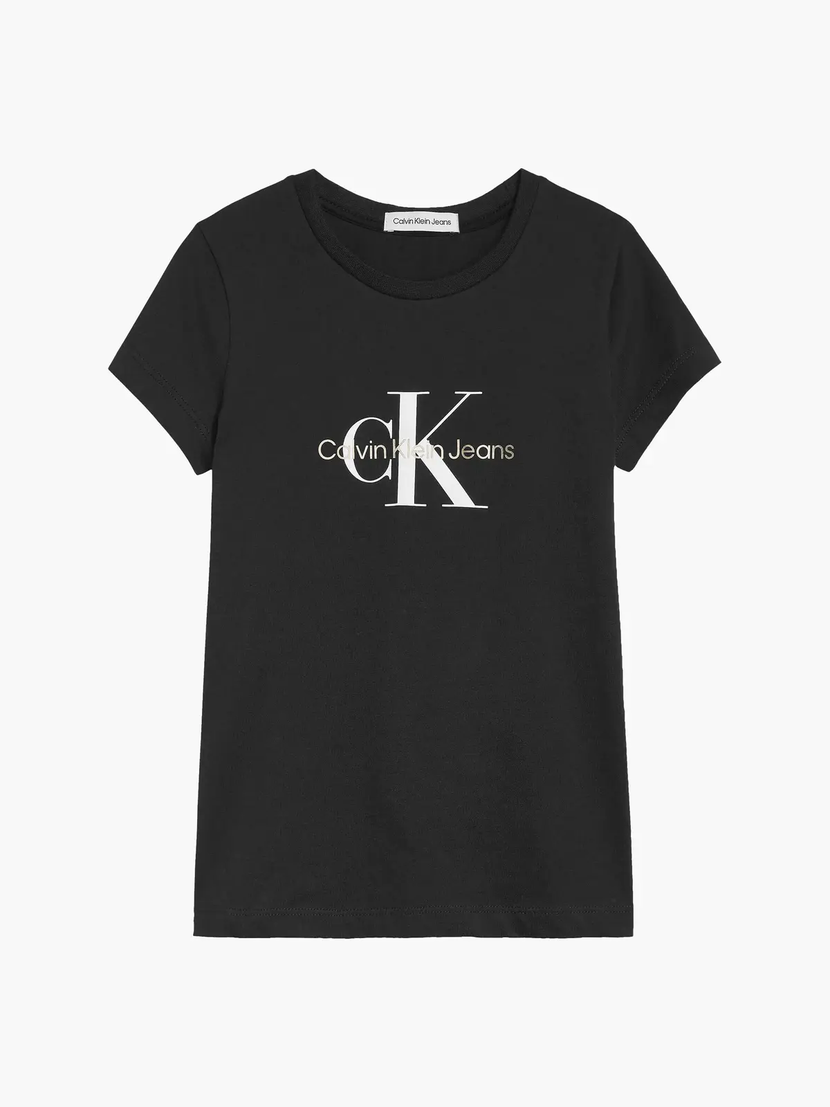 Calvin Klein REFLECTIVE MONOGRAM Kadın Siyah T-Shirt