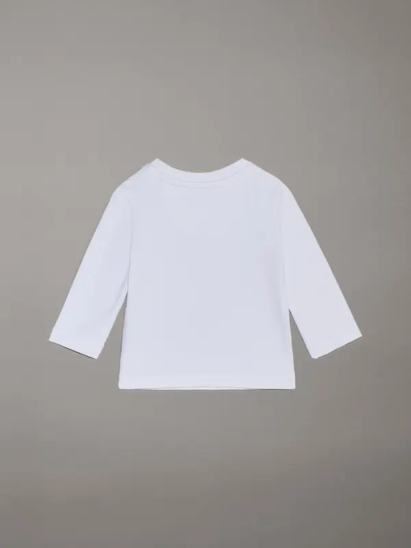 Calvin Klein MONOGRAM LS T-SHIRT, YAF Beyaz Çocuk T-Shirt