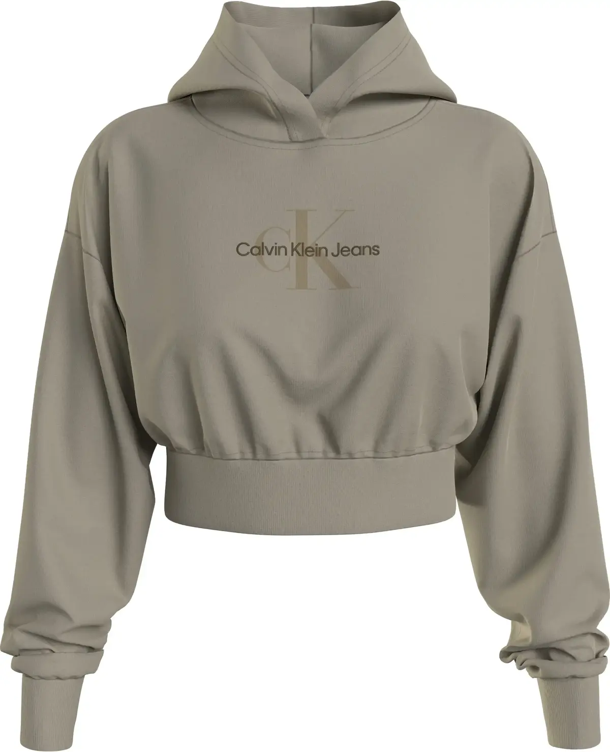 Calvin Klein MINERAL DYE MONOLOG Kadın Kahverengi Hoodie
