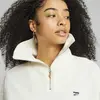 Puma DOWNTOWN Half-Zip Crew Beyaz Kadın Sweatshirt
