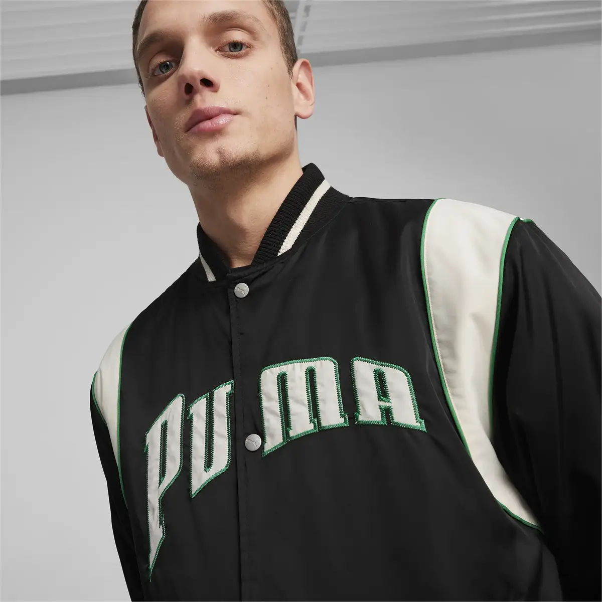Puma TEAM FOR THE FANBASE Varsity Jacket Siyah Erkek Sweatshirt