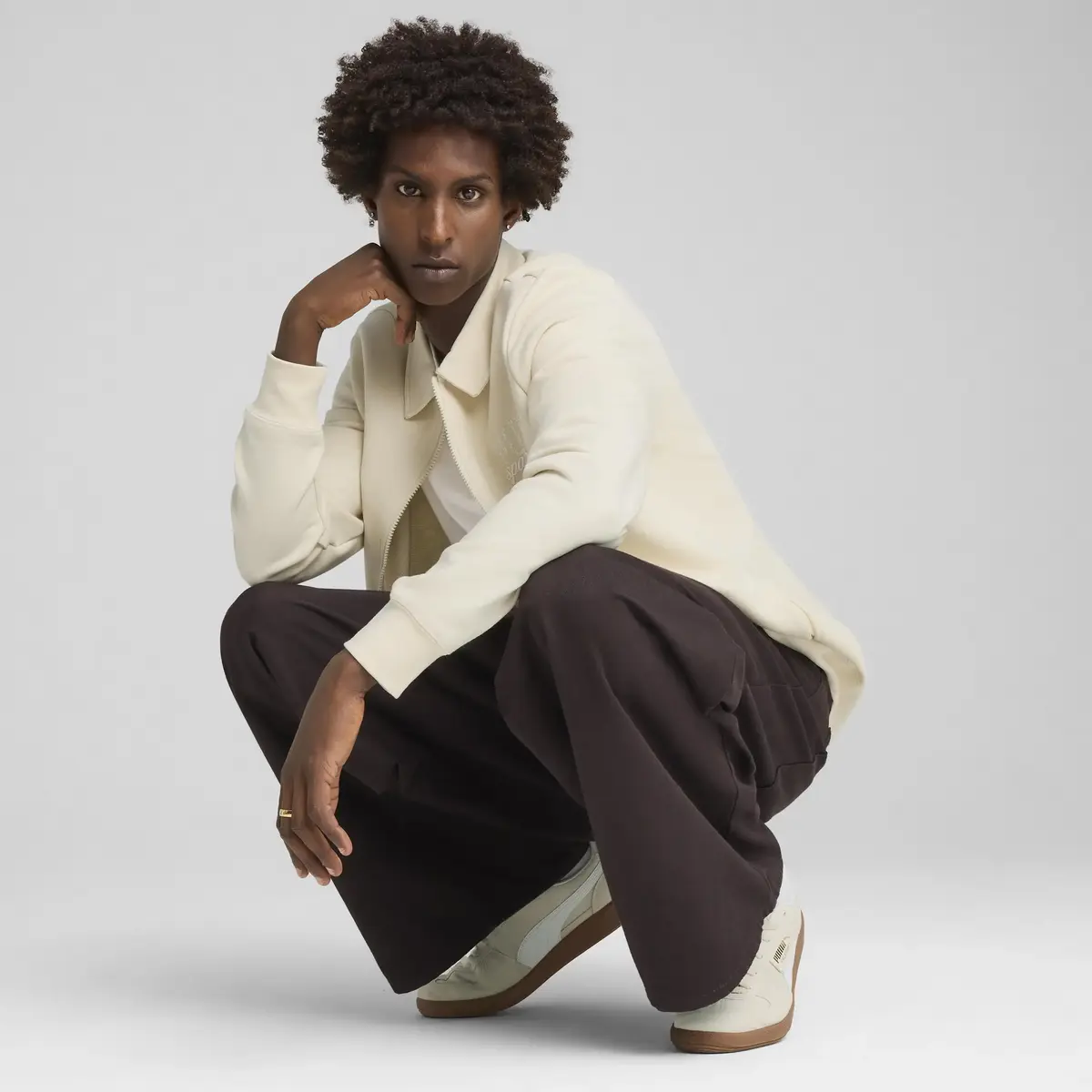 PUMA CLASS Track Jacket Bej Erkek Ceket