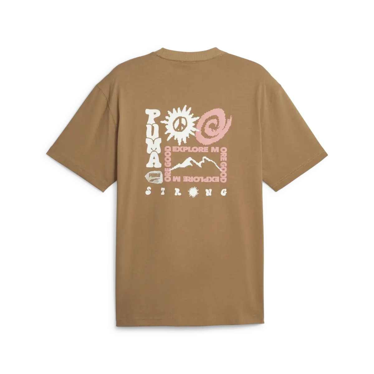 Puma DOWNTOWN Graphic Tee Bej Erkek T-shirt
