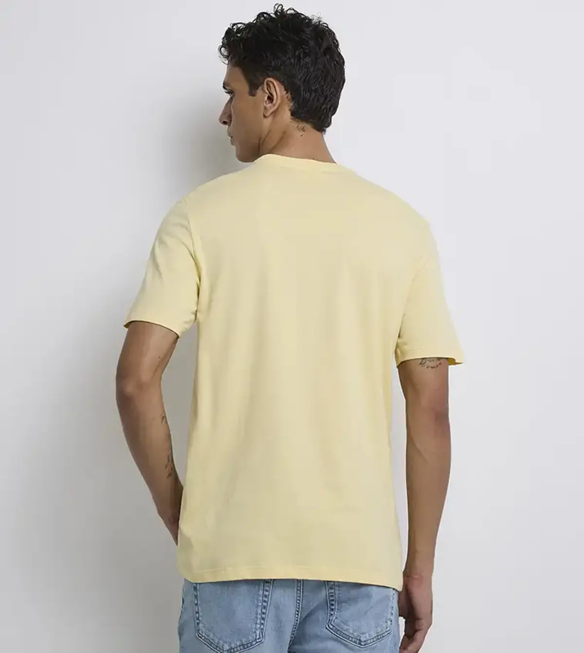 Calvin Klein SS SMOOTH CTTN SOLID CREWNK TEE Sarı Erkek Tişört