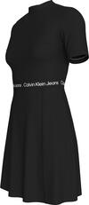 Calvin Klein TAPE MILANO SHORT SL Kadın Siyah Elbise