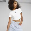 Puma DARE TO Cropped Slim Tee Beyaz Kadın T-Shirt