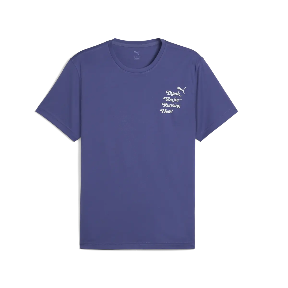 Puma GRAPHICS RUNNING SLOGAN TEE Lacivert Erkek T-Shirt