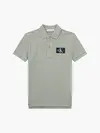 Calvin Klein BADGE POLO Erkek Gri Polo T-Shirt