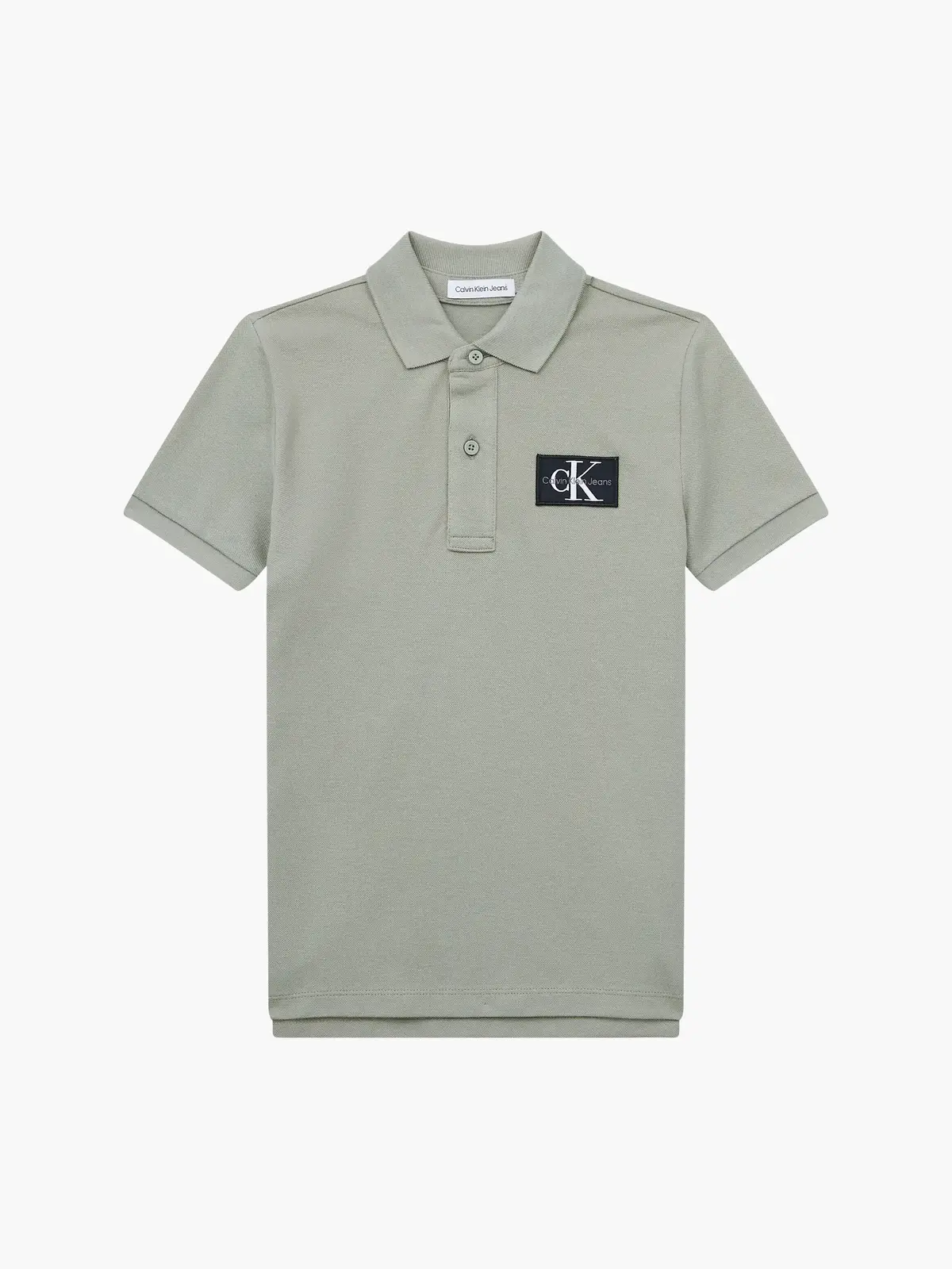 Calvin Klein BADGE POLO Erkek Gri Polo T-Shirt