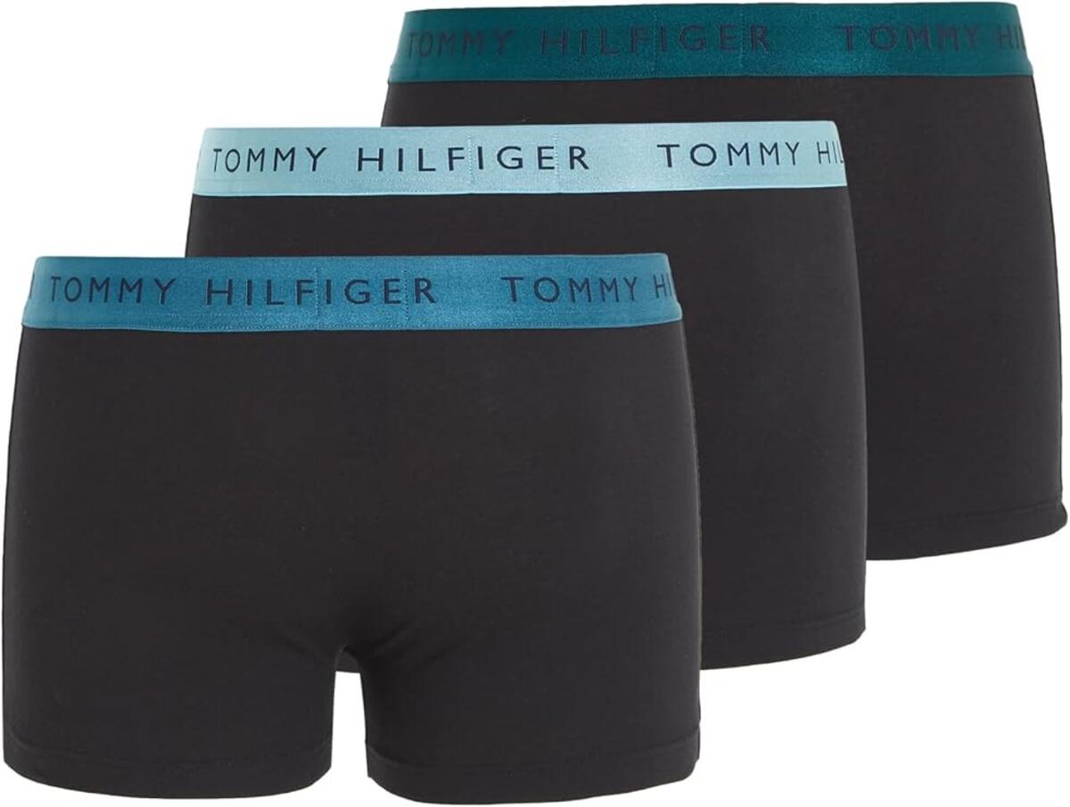 Tommy Hilfiger 3P TRUNK SHINE WB, 0YZ Siyah 3'lü Erkek Boxer