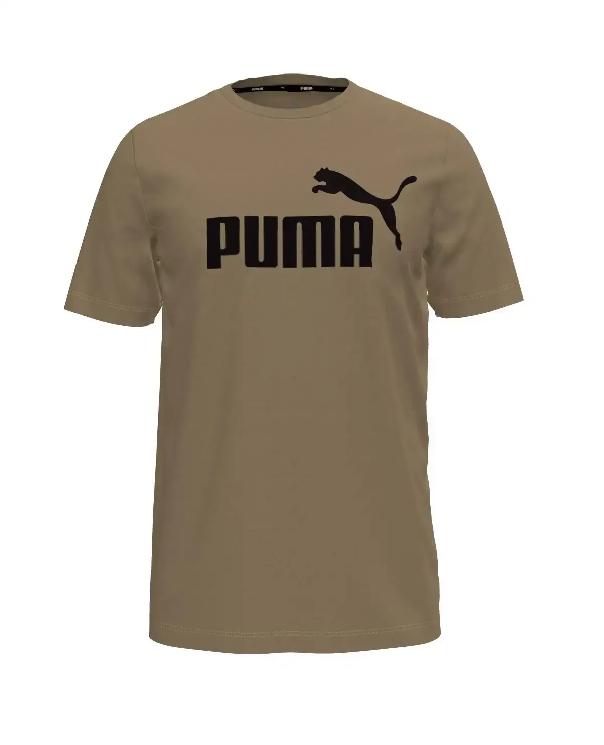 Puma ESS Logo Tee Kahverengi Erkek T-Shirt