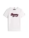 Tommy Hilfiger Varsity Interlock Knit Logo Beyaz Erkek Çocuk T-Shirt