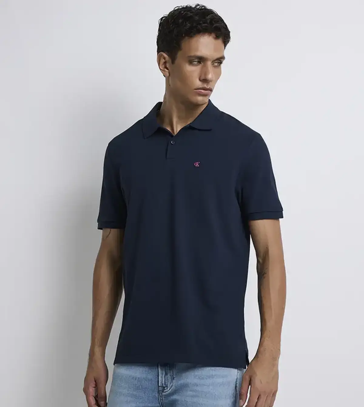 Calvin Klein SS CASUAL PIQUE CLASSIC POLO Antrasit Erkek Polo T-Shirt