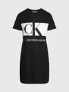 Calvin Klein BLOCKING T-SHIRT DRE Kadın Siyah T-Shirt