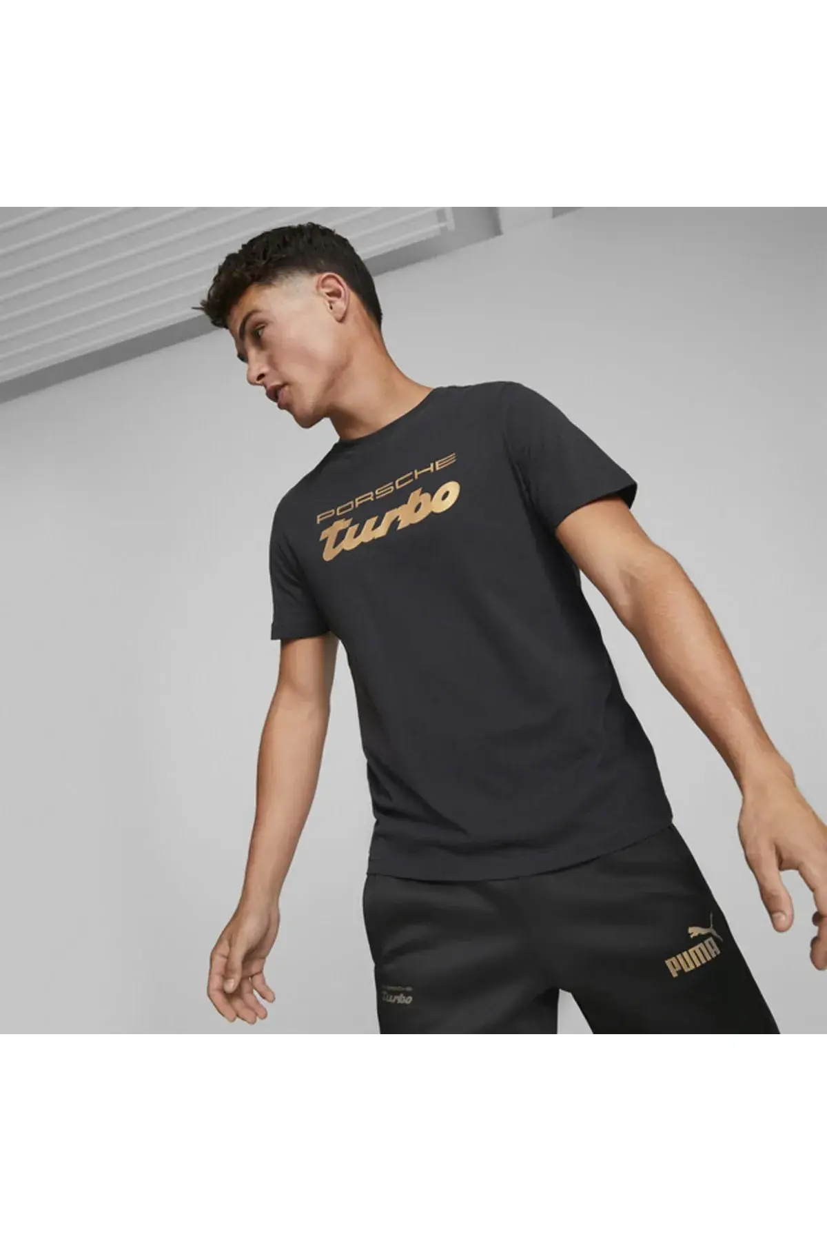 Puma Pl Metal Energy Logo Tee Siyah Erkek T-Shirt