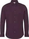 Calvin Klein LS SOLID STRETCH SLIM SHIRT Erkek Bordo Gömlek