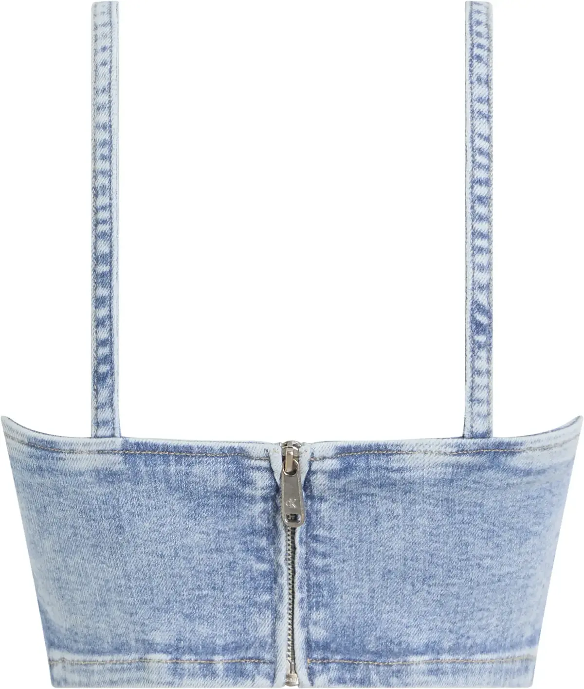 Calvin Klein DENIM BRALETTE, 1AA Mavi Kadın T-Shirt & Polo