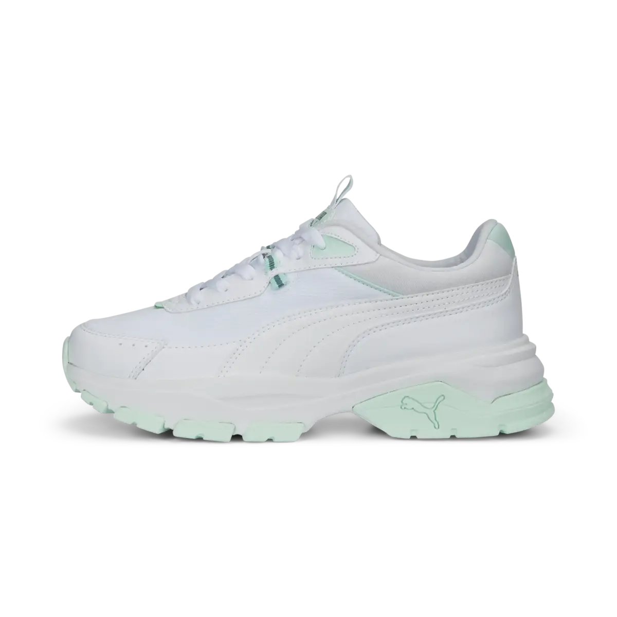 Puma Cassia Via PUMA White-Minty Burst-Adriat Beyaz Kadın Günlük Spor Ayakkabı