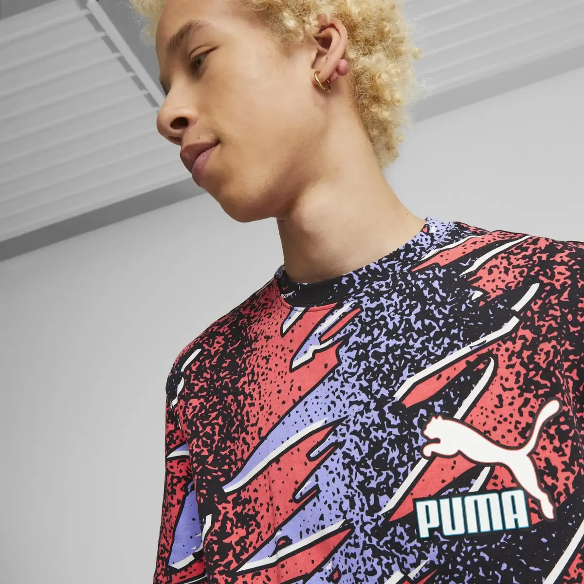 Puma Fandom Aop Tee Mor Erkek T-Shirt