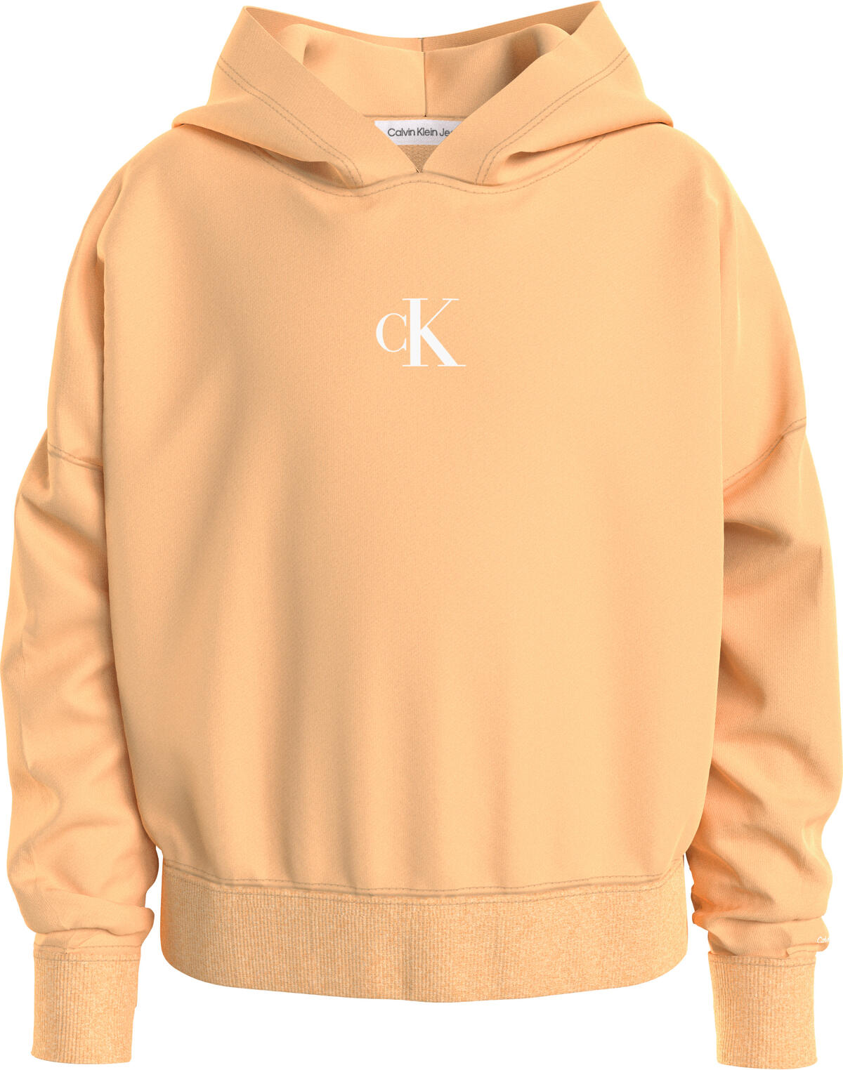 Calvin Klein CK LOGO BOXY HOODIE Kadın Turuncu Hoodie