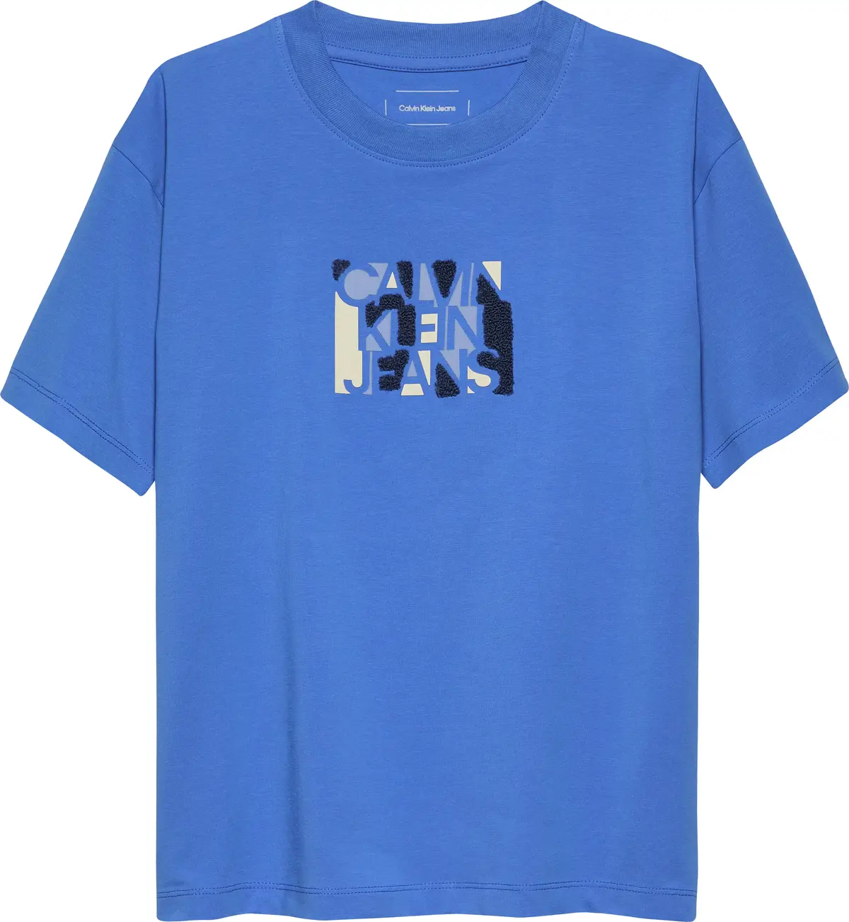 Calvin Klein GEO CKJ LOGO SS T-SH, C4H Mavi Erkek T-Shirt & Polo