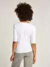 Calvin Klein LIQUID TOUCH SCOOP Beyaz Kadın Tişört