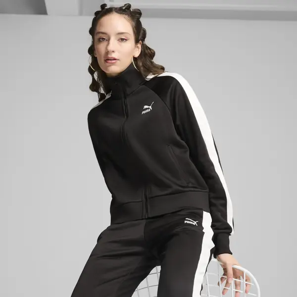 Puma ICONIC T7 Track Jacket Siyah Kadın Sweatshirt
