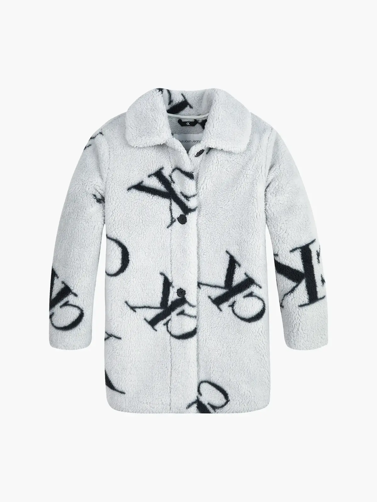 Calvin Klein MONOGRAM AOP TEDDY C Kadın Beyaz Mont
