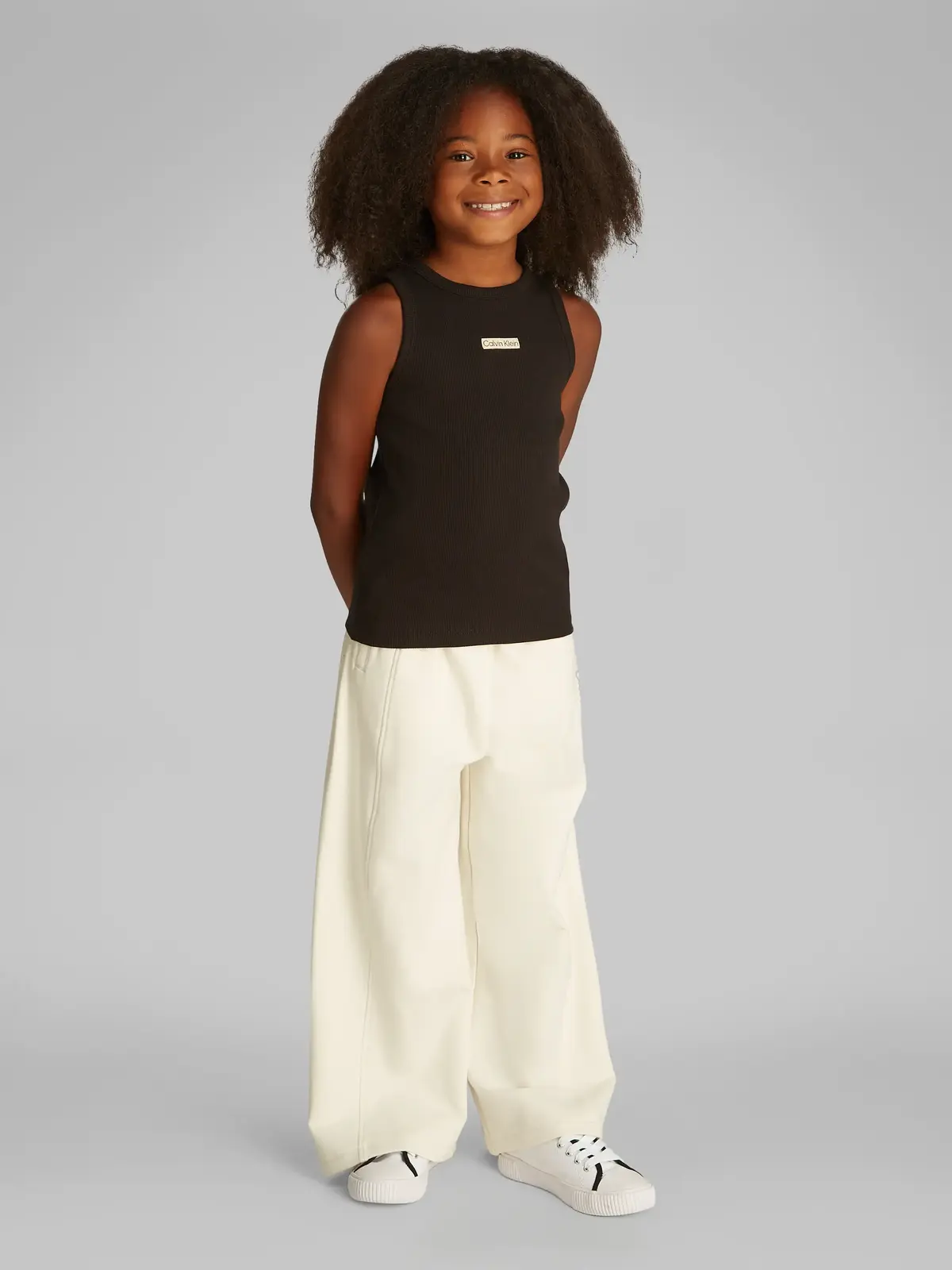 Calvin Klein RIB TANK TOP Siyah Çocuk Kolsuz Tişört