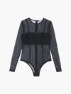Calvin Klein MESH BODY Kadın Siyah T-Shirt
