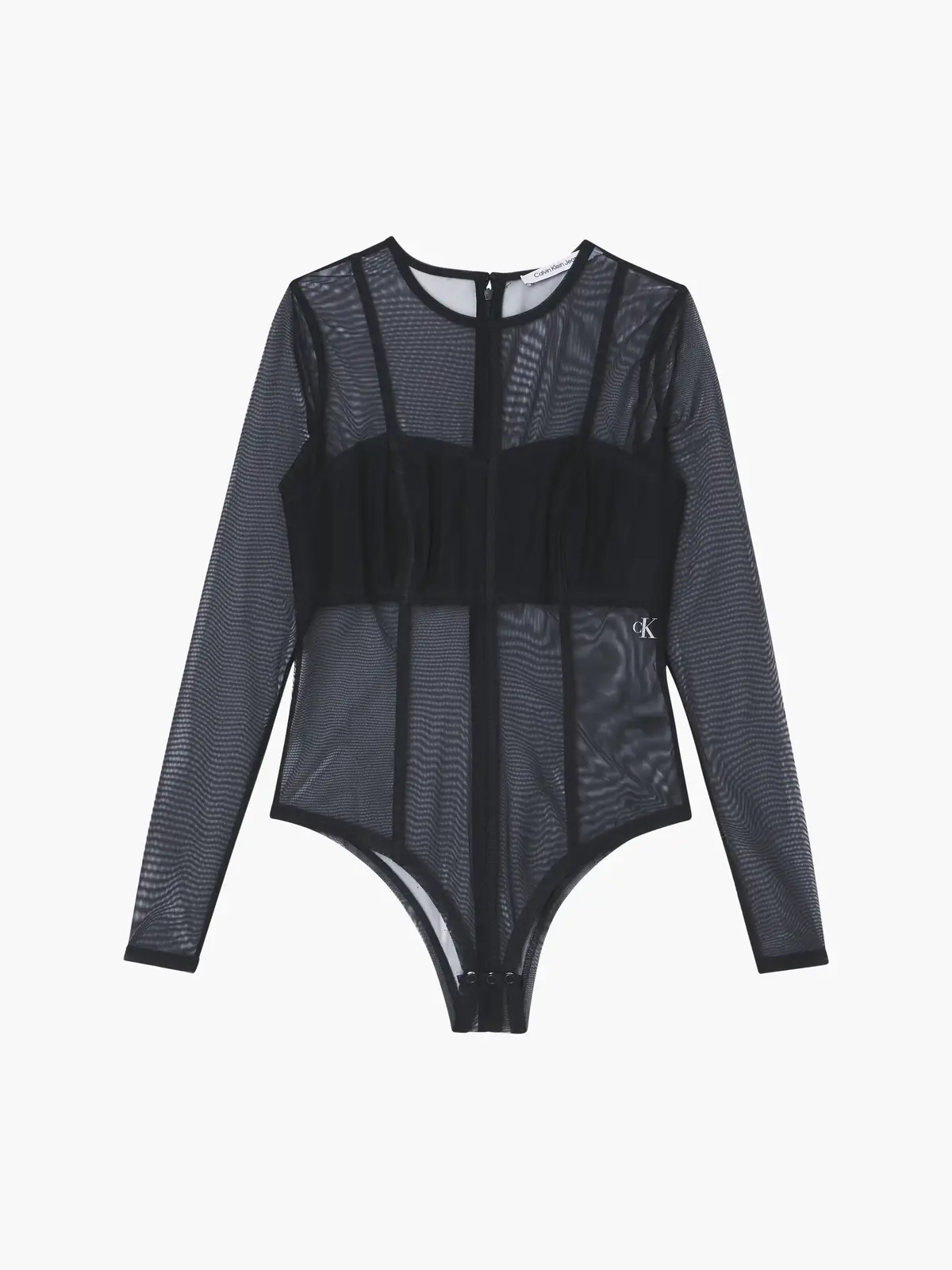 Calvin Klein MESH BODY Kadın Siyah T-Shirt