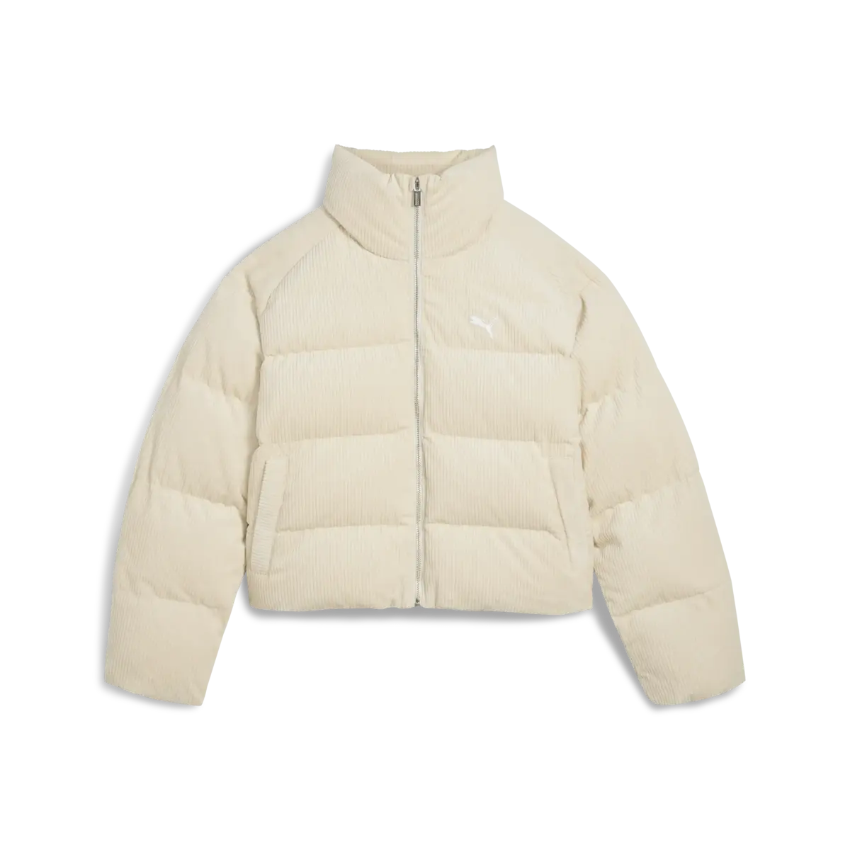 Puma Corduroy Puffer Jacket Krem Kadın Mont