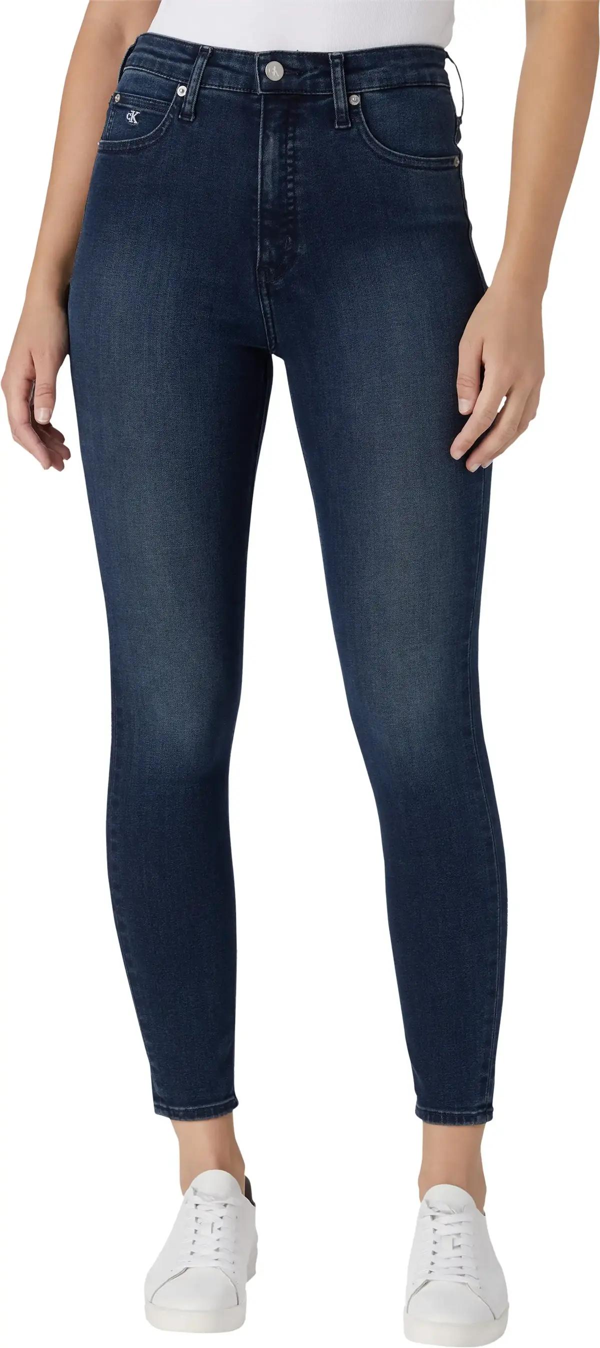Calvin Klein HIGH RISE SUPER SKIN Kadın Mavi Kot Pantolon