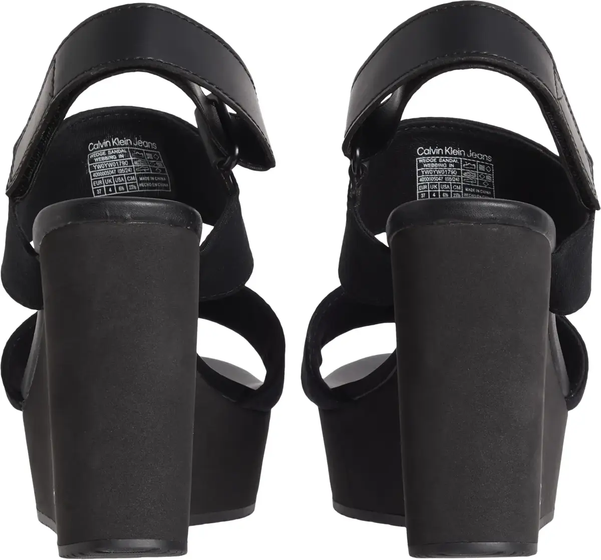 Calvin Klein WEDGE SANDAL WEBBING, 0GJ Siyah Kadın Terlik