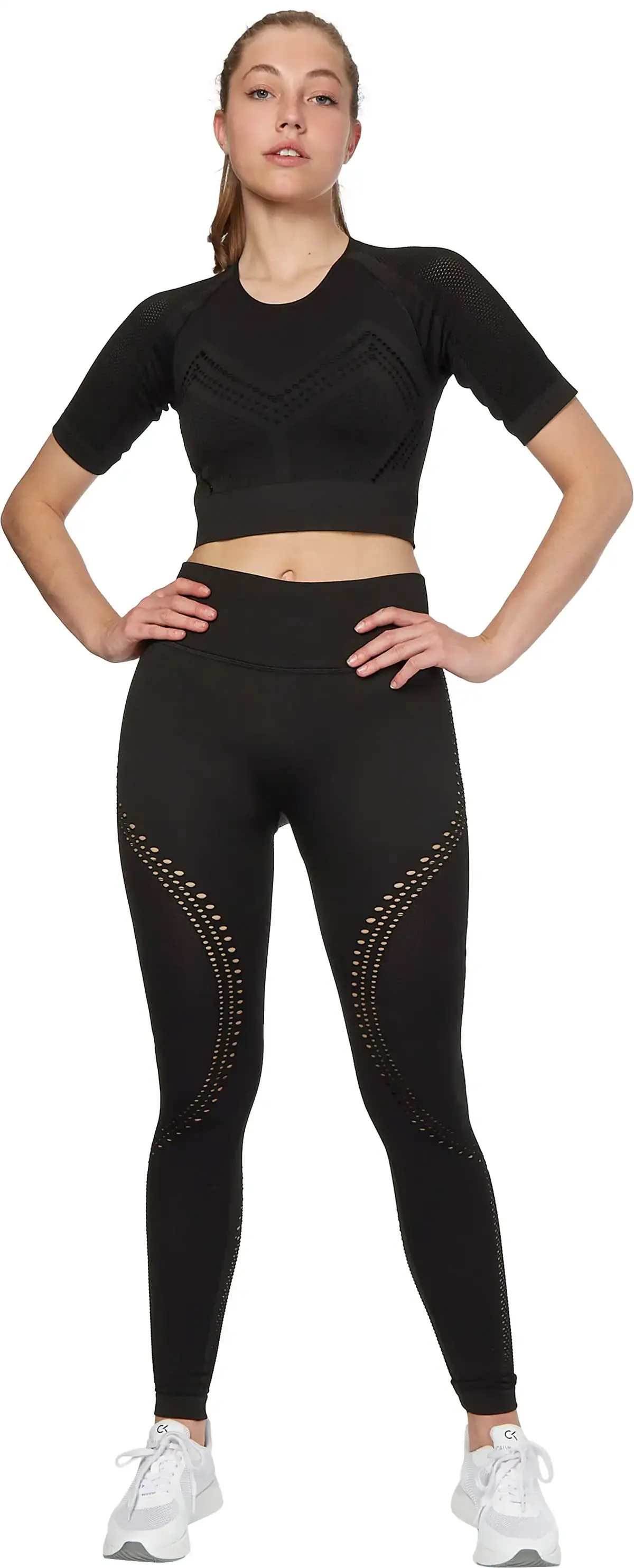 Calvin Klein WO - Legging (7/8) Kadın Siyah Tayt