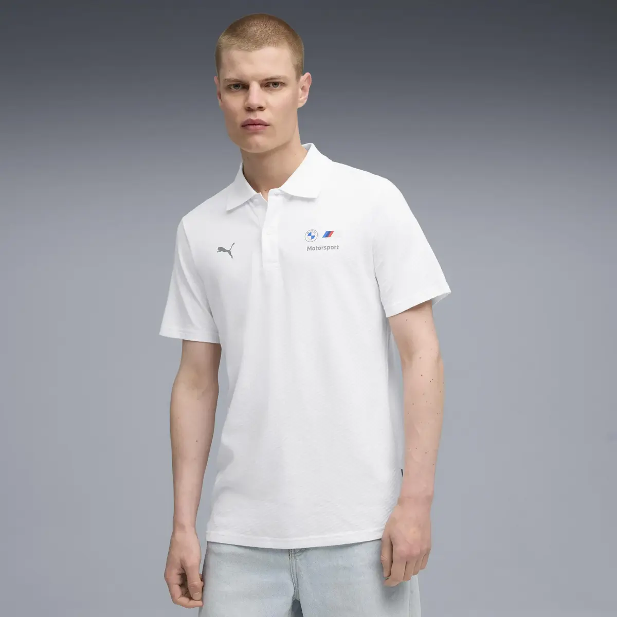 Puma BMW MMS JAQUARD POLO Beyaz Erkek Polo T-Shirt