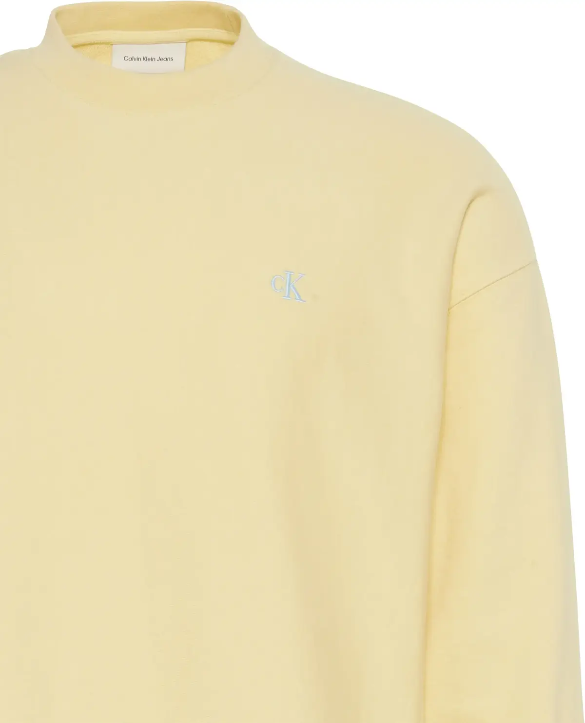 Calvin Klein PREMIUM TERRY MONOGRAM CN SWEATS Sarı Erkek Sweatshirt
