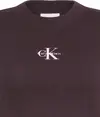 Calvin Klein MONOLOGO BABY RIB TEE Kadın Kahverengi T-Shirt