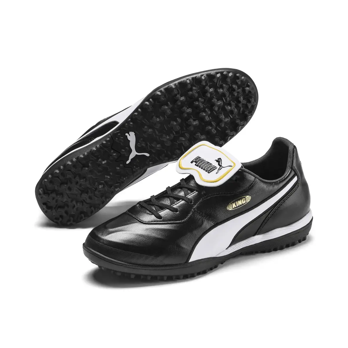 KING Top TT Puma Black-Puma White Erkek Halı Saha Ayakkabı