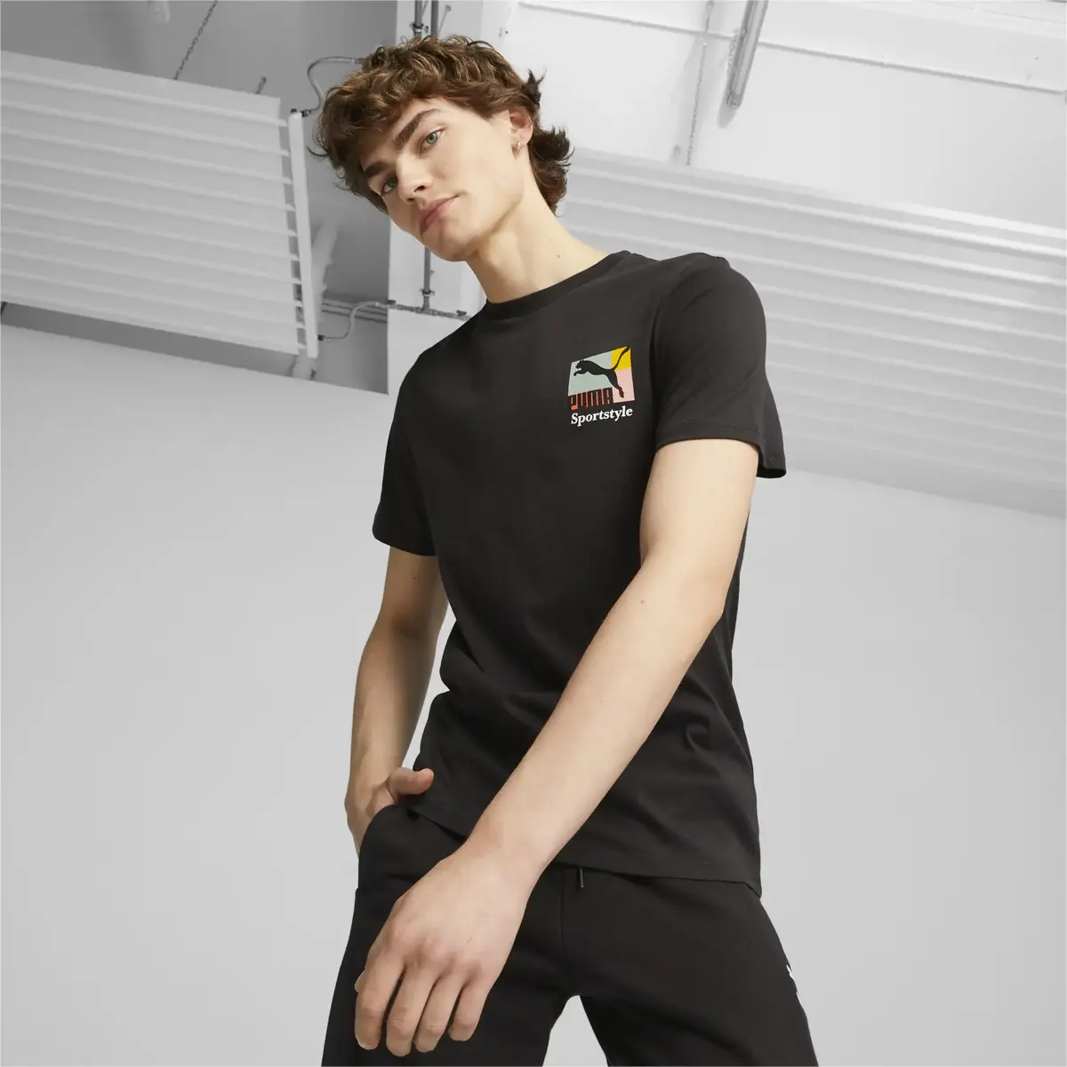 Puma CLASSICS BRAND LOVE Tee Siyah Erkek T-Shirt