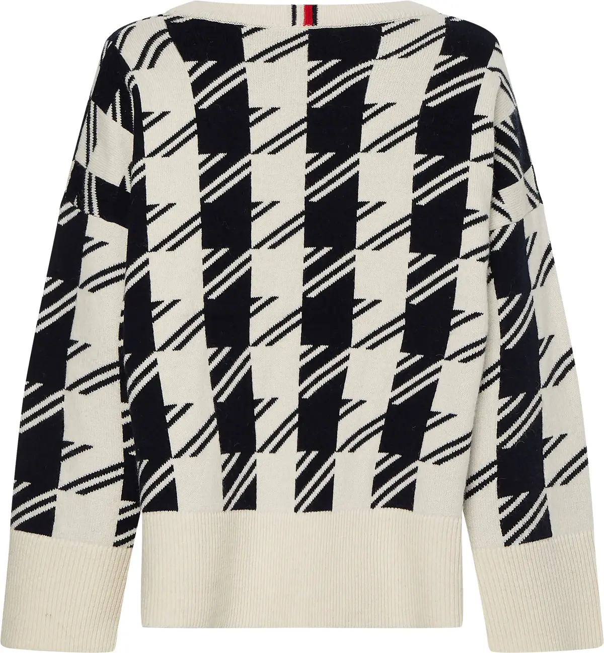 Tommy Hilfiger HOUNDSTOOTH RELAXED Kadın Bej Kazak