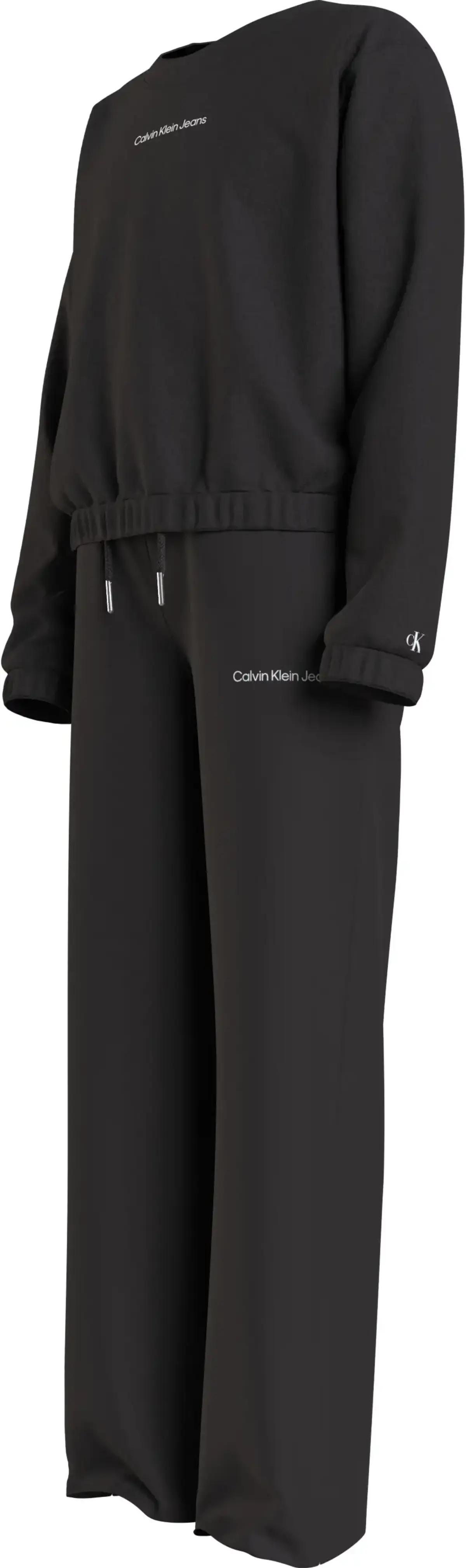 Calvin Klein CKJ LOGO BOXY CN SWE Kadın Siyah Eşofman Takımı