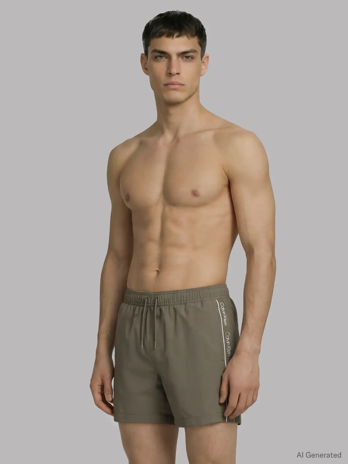 Calvin Klein MEDIUM DRAWSTRING CO Yeşil Erkek Yüzme Şortu
