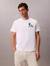 Calvin Klein SS 20S CK BAUHAUS LO, YAA Beyaz Erkek T-Shirt